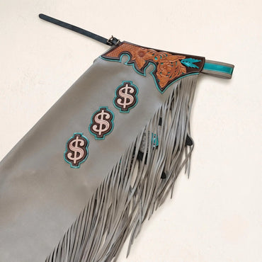 Hand-Tooled Leather Rodeo Chaps – Western Show & Bull Riding Gear