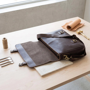 Handcrafted Leather Messenger Bag | The Classic Vintage Briefcase