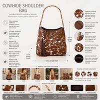 Natural Brown & White Speckled Hair-On Cowhide Leather Bag