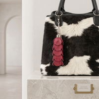 Natural Black & White Hair-On Cowhide Leather Bag