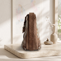 Natural Brown Grey Brindle Hair-On Cowhide Leather Bag