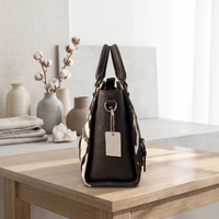 Natural Black & Cream Speckled Hair-On Cowhide Leather Handbag