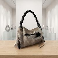 Natural Grey Black Brindle Hair-On Cowhide Leather Shoulder Bag | Handcrafted Luxury Western Handbag