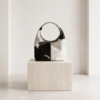 Natural Black & White Hair-On Cowhide Leather Bag
