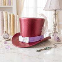 Ultimate Red Leather Top Hat Victorian Cosplay & Steampunk Costume Accessory