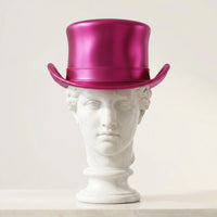 Metallic Pink Steampunk Top Hat – Victorian Festival Statement Piece