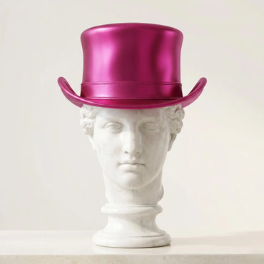 Metallic Pink Steampunk Top Hat – Victorian Festival Statement Piece