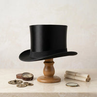 Handmade Black Silk Top Hat – Victorian, Steampunk & Gothic Costume Accessory