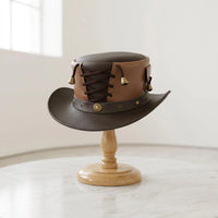 Meet the Ultimate Leather Steampunk Top Hat