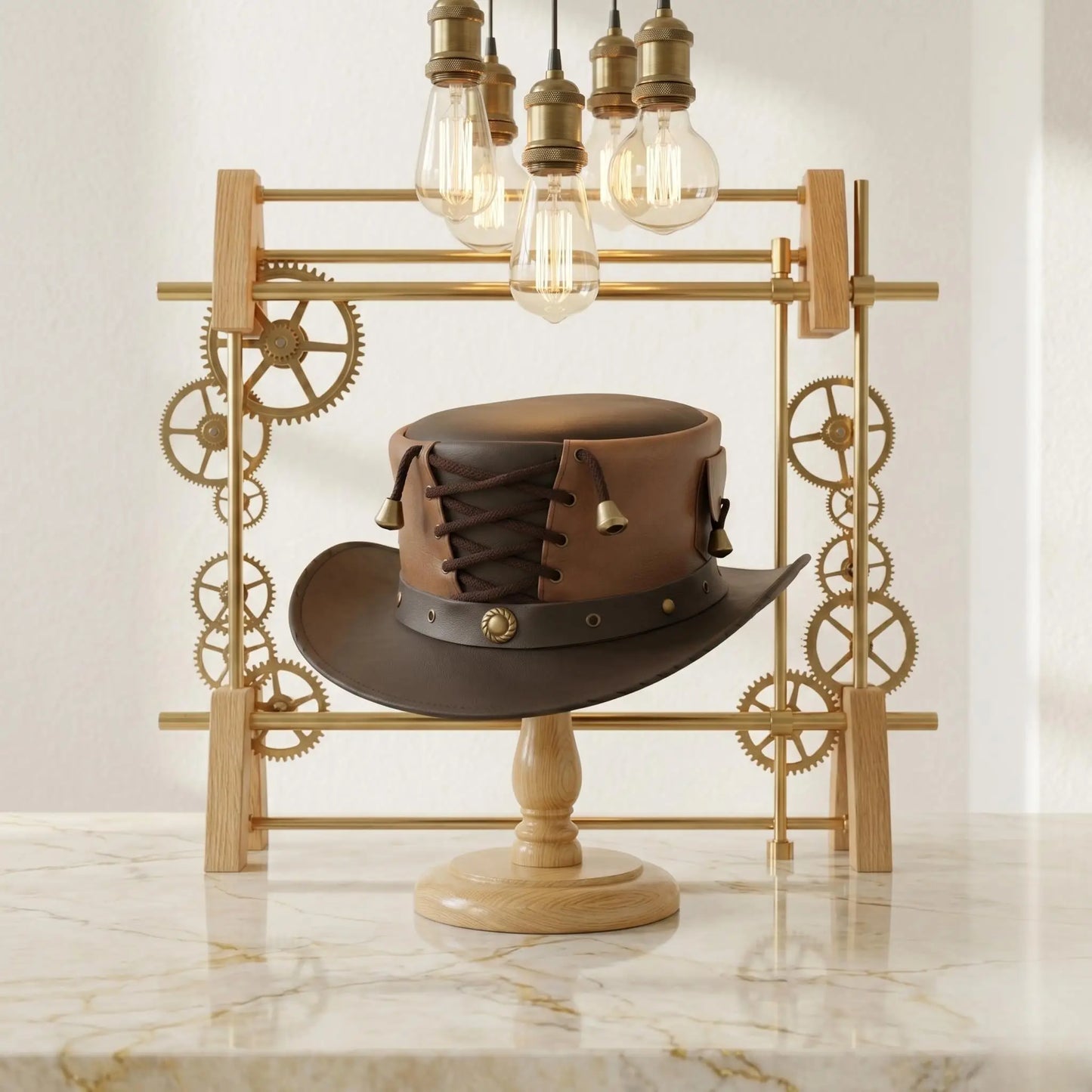 Meet the Ultimate Leather Steampunk Top Hat