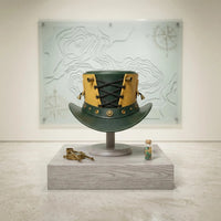 Handmade Green Leather Steampunk Top Hat | Victorian Gothic Festival Headwear