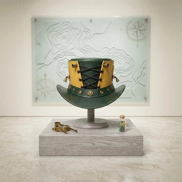Handmade Green Leather Steampunk Top Hat | Victorian Gothic Festival Headwear