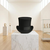 Handmade Wool Felt & Leather Top Hat | Victorian Steampunk Statement Headwear