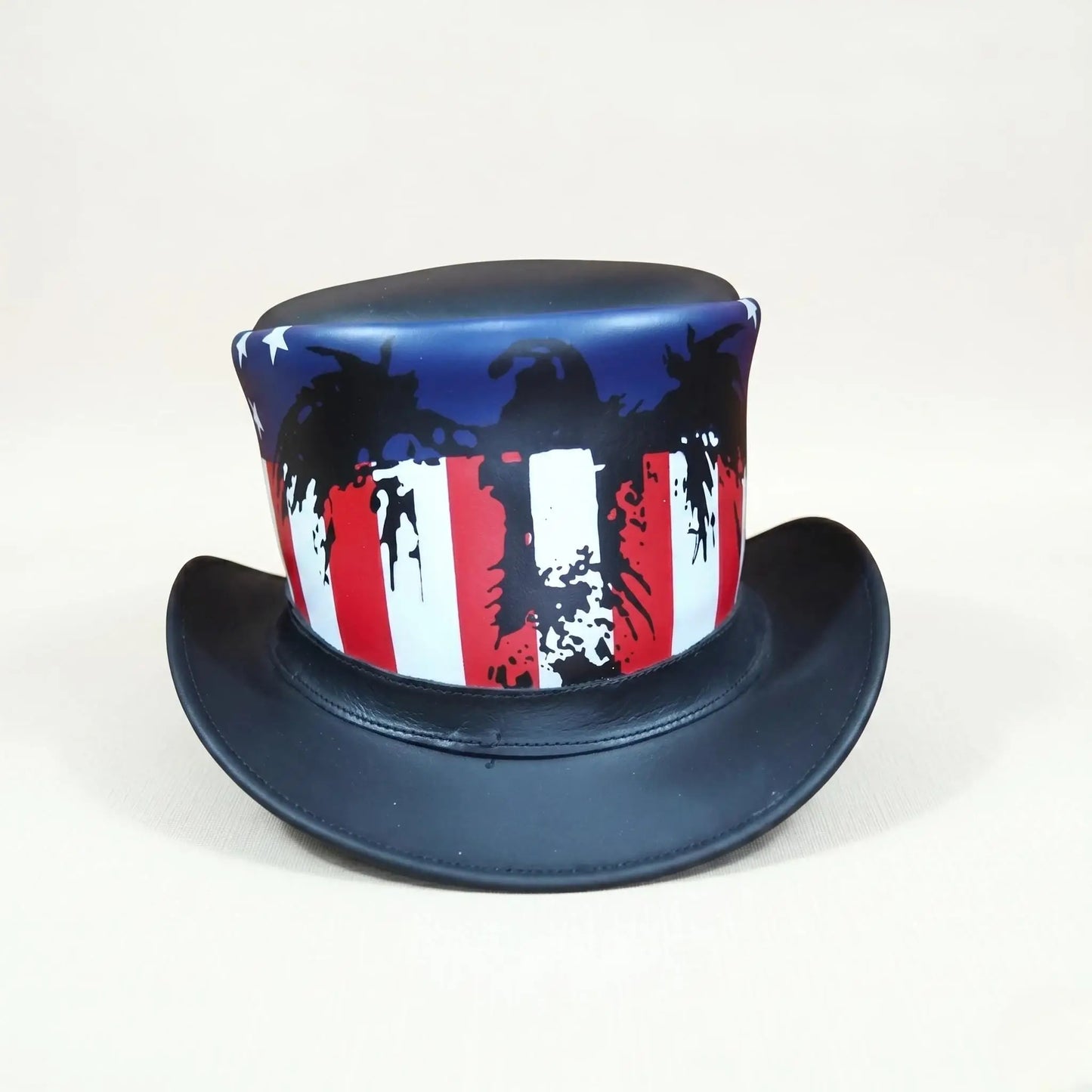 Stand Out in Bold American Style Handmade Leather Steampunk Top Hat