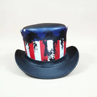 Stand Out in Bold American Style Handmade Leather Steampunk Top Hat