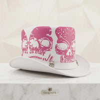 Handmade White Skull Top Hat – Gothic Steampunk Cosplay Headwear