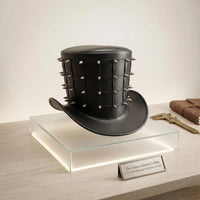 Unleash Your Edge: Handcrafted Gothic Spike Studded Leather Top Hat