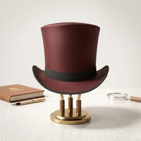 Handmade Brown Silk Top Hat