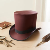 Handmade Brown Silk Top Hat