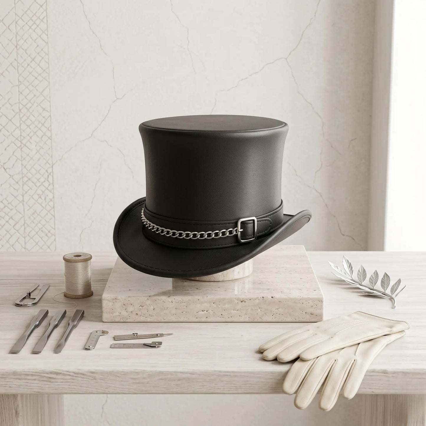 Take Center Stage: The Ultimate Steampunk Leather Top Hat