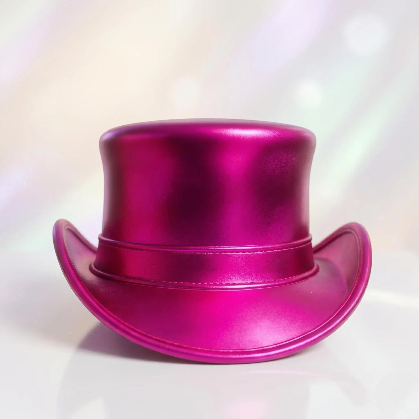 Metallic Pink Steampunk Top Hat – Victorian Festival Statement Piece