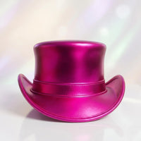 Metallic Pink Steampunk Top Hat – Victorian Festival Statement Piece