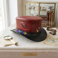 Unleash the Beast Handmade Red Dragon Steampunk Top Hat
