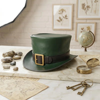Green Leather Top Hat – Handmade Steampunk & St. Patrick’s Day Cosplay Hat