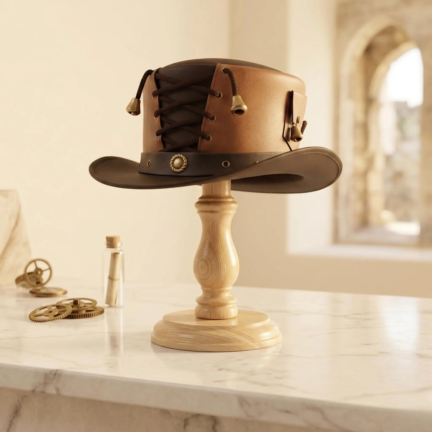 Meet the Ultimate Leather Steampunk Top Hat