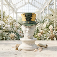 Handmade Green Leather Steampunk Top Hat | Victorian Gothic Festival Headwear