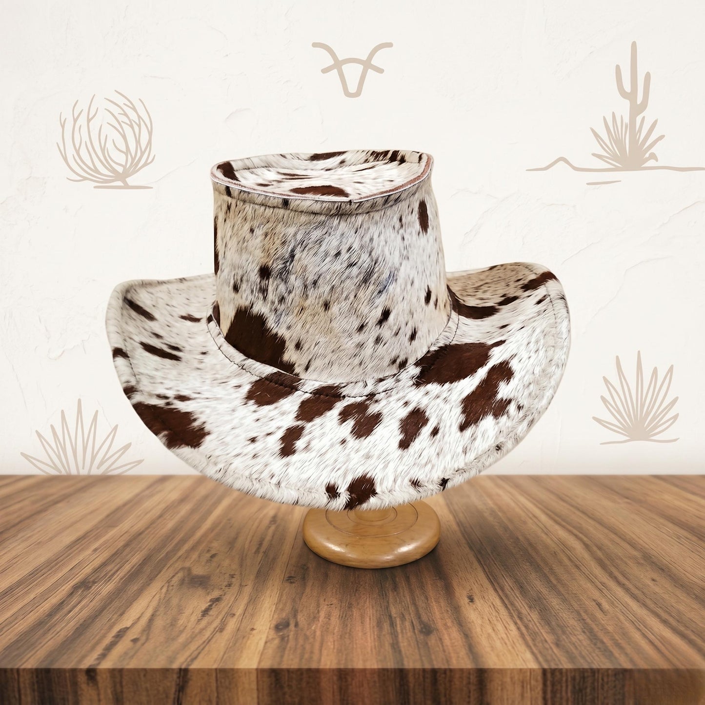 Handmade Cowhide Top Hat | Western Steampunk Cowboy Hat
