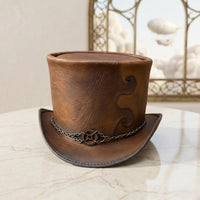 The Ultimate Steampunk Leather Top Hat | Handmade Victorian Gothic Costume Hat