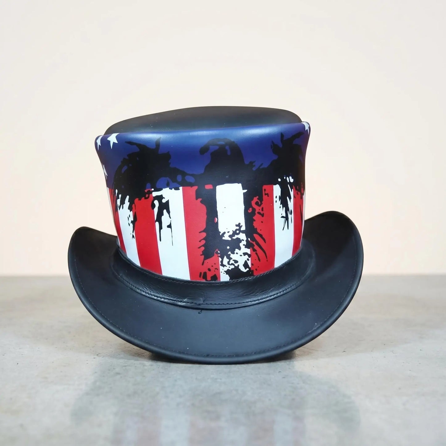 Stand Out in Bold American Style Handmade Leather Steampunk Top Hat