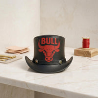 Unleash Your Inner Rebel Handmade Leather Bull Top Hat