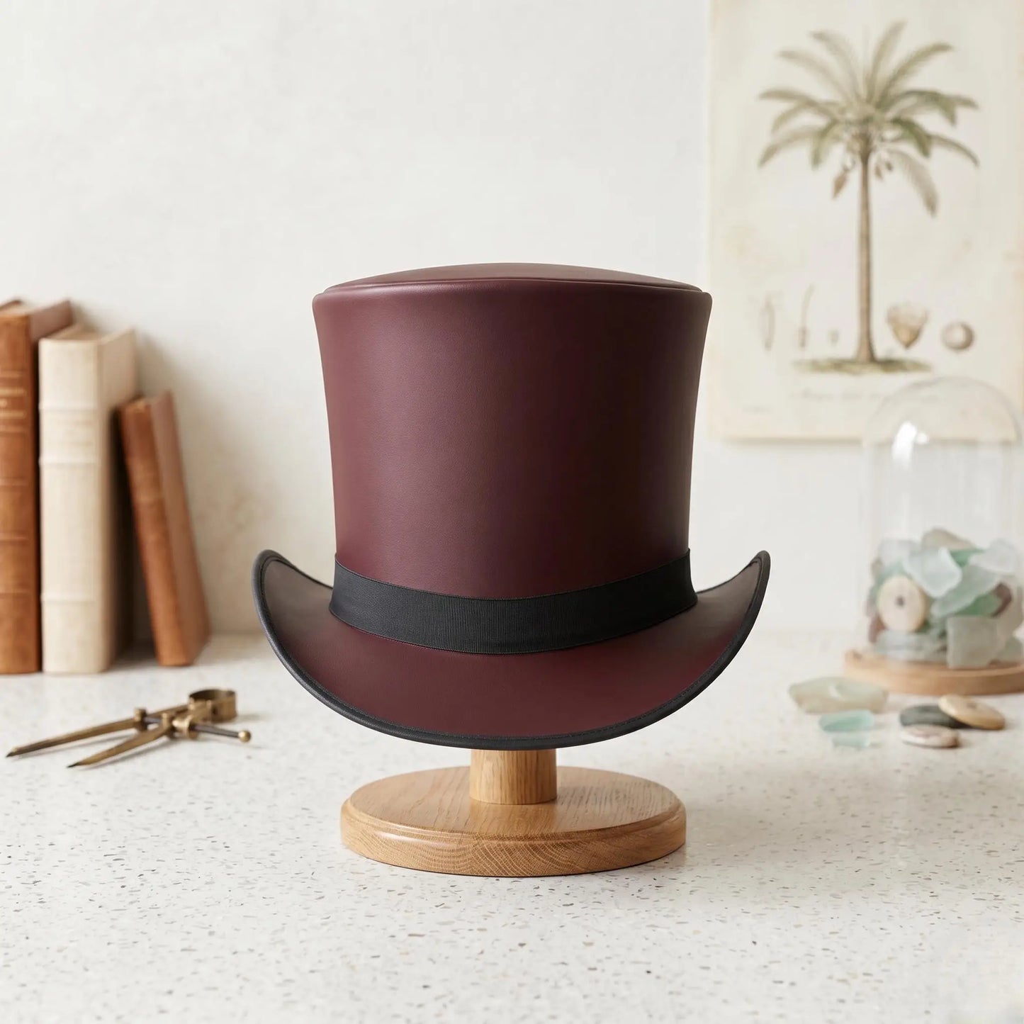 Handmade Brown Silk Top Hat
