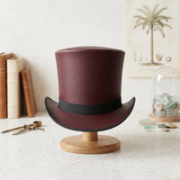 Handmade Brown Silk Top Hat