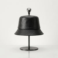 Black Leather Bucket Hat – Unisex Streetwear & Urban Fashion Headwear