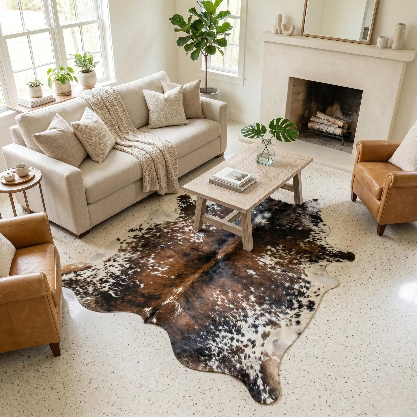 Transform Your Space with a 100% Genuine, Natural Cowhide Rug