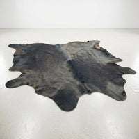 Genuine Black Cowhide Rug Hair-on Hide Western Home Decor Wall Hanging