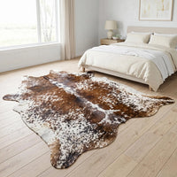 Capture the Untamed Elegance: Genuine Natural Hair On Cowhide Rug