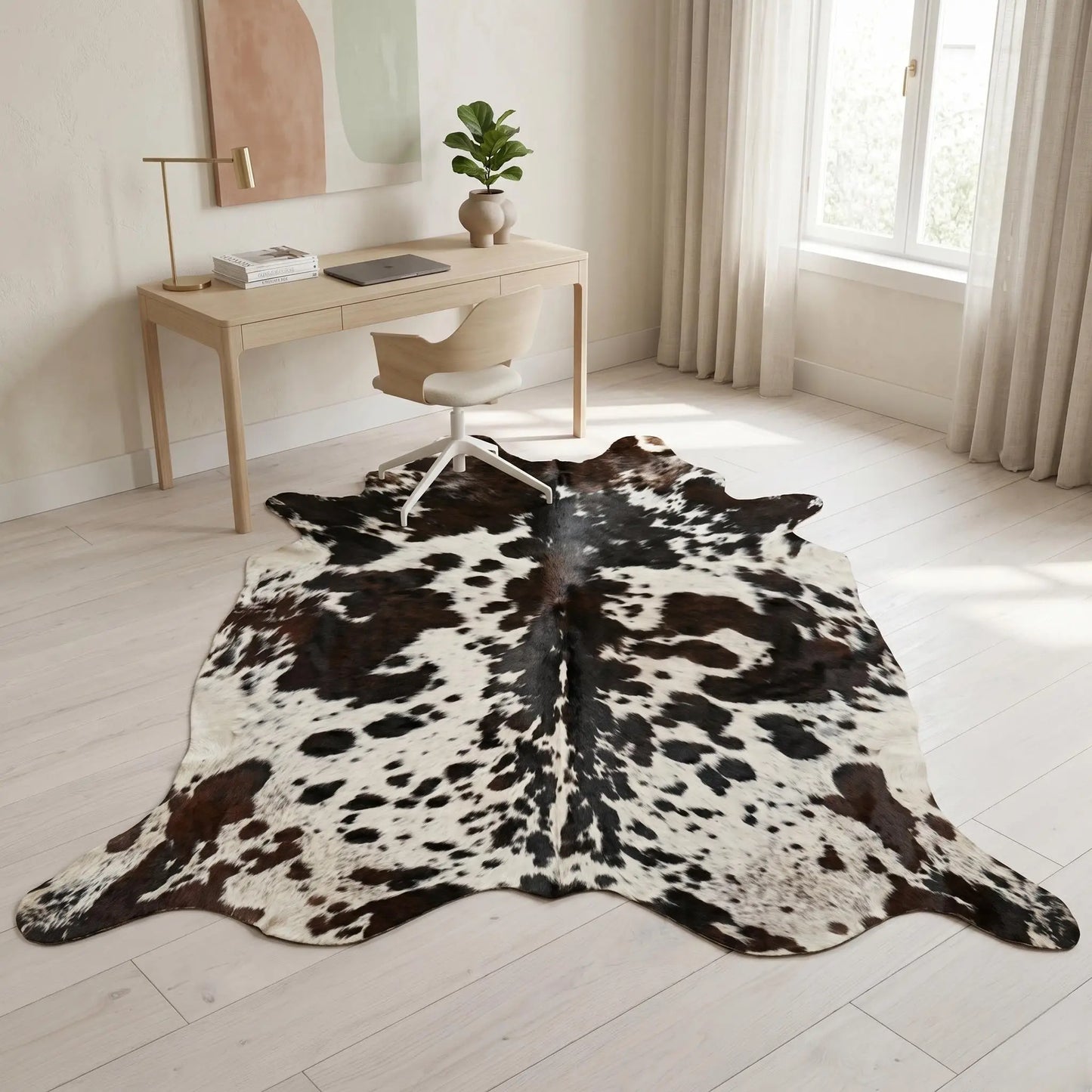 Genuine Natural Cowhide Rug — Luxury Durability  One-of-a-Kind Style