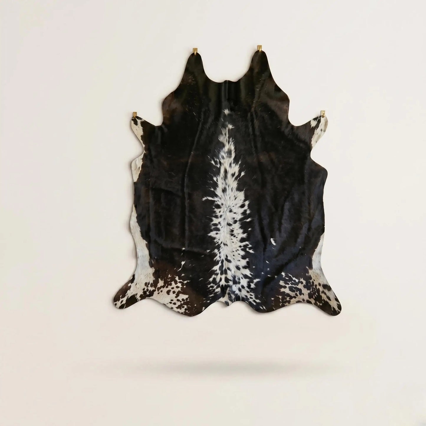 Natural Black & White Cowhide Rug | Authentic Hair-on-Hide Western Decor