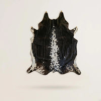 Natural Black & White Cowhide Rug | Authentic Hair-on-Hide Western Decor