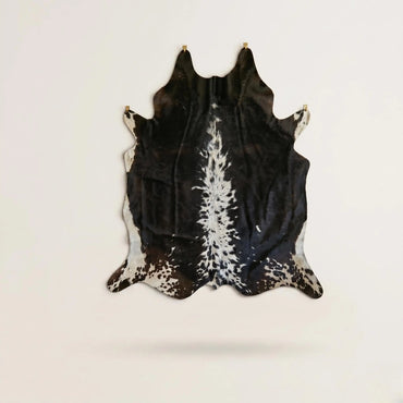 Natural Black & White Cowhide Rug | Authentic Hair-on-Hide Western Decor