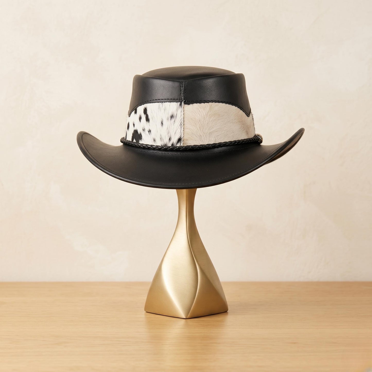 Artisan Handmade Cowhide Leather Cowboy Hat – Steampunk & Western Style