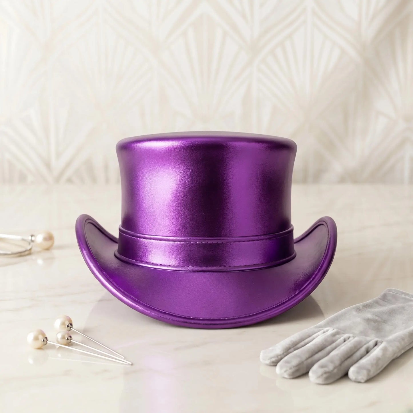 Metallic Green Steampunk Top Hat – Deluxe St. Patrick's Day & Cosplay Costume Accessory