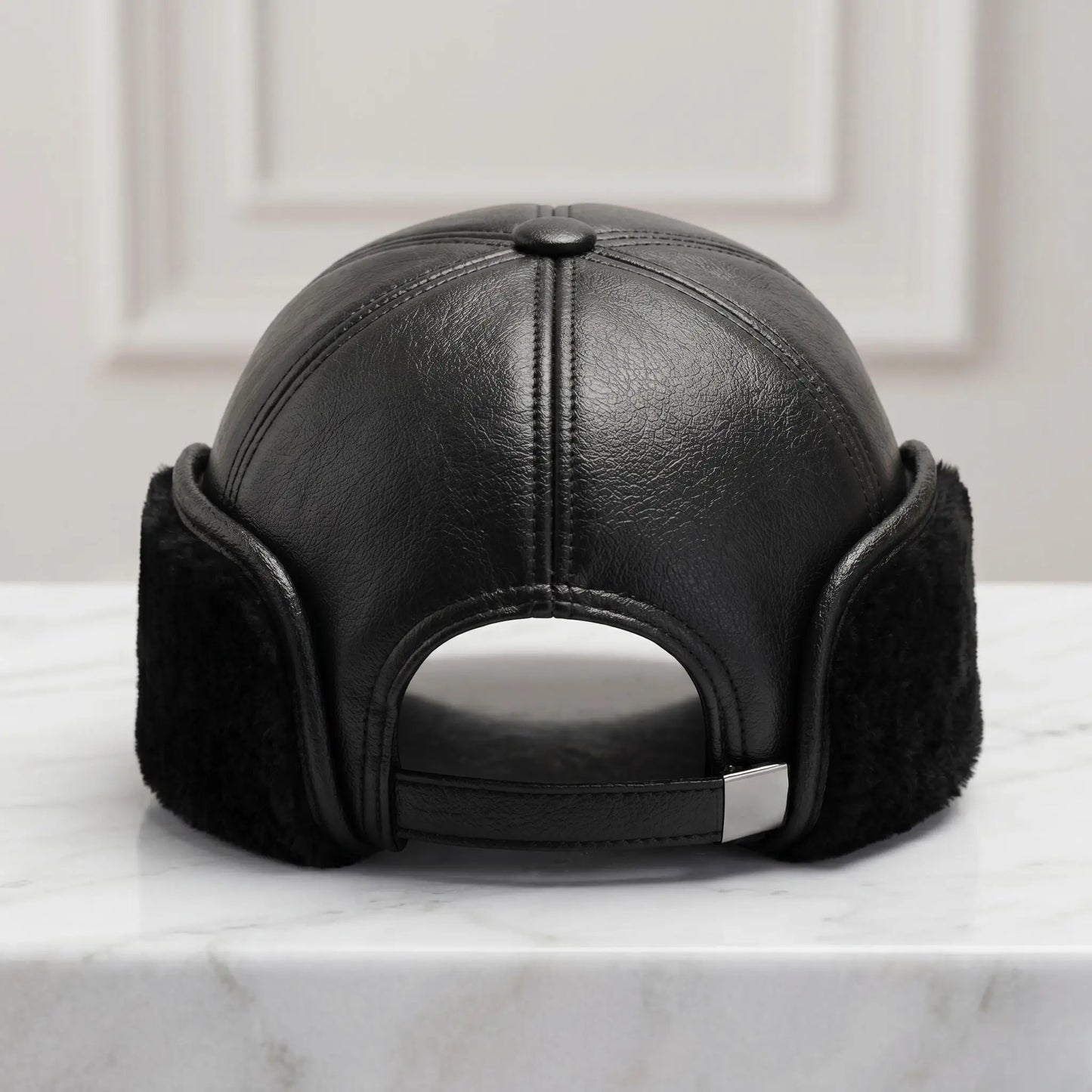 Unrivaled Warmth, Timeless Style: The Ultimate Black Leather Aviator Hat