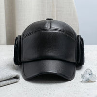 Unrivaled Warmth, Timeless Style: The Ultimate Black Leather Aviator Hat