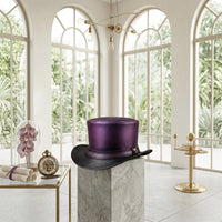 Unleash Your Alternative Style Handmade Purple Leather Steampunk Top Hat