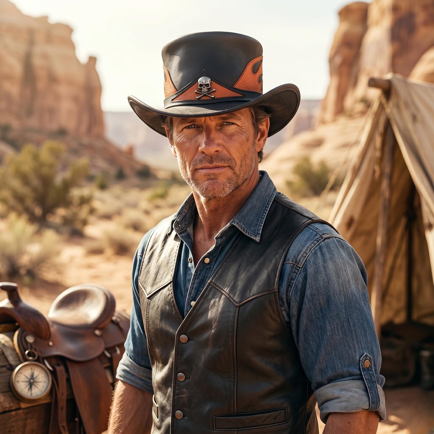 Forge Your Identity with the Ultimate Men's Leather Top Hat
